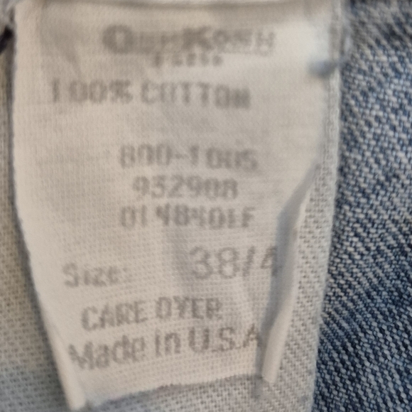 OshKosh B'Gosh Vintage Denim Overalls - Size 38 ** Stained - Picture 11 of 15